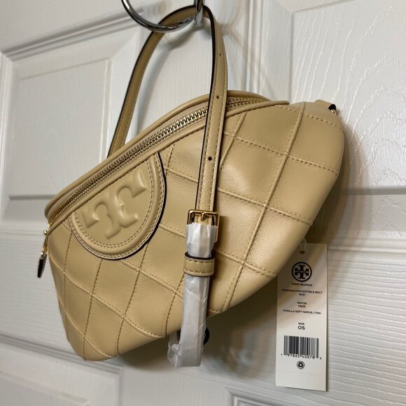 TORY BURCH Fleming Soft Belt Bag (Vanilla Soft Serve) NWT - Picture 2 of 8